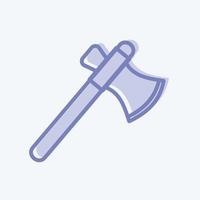 Icon Axe - Two Tone Style - Simple illustration, Good for Prints , Announcements, Etc vector