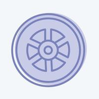 Icon Wheel - Two Tone Style - Simple illustration, Good for Prints , Announcements, Etc vector