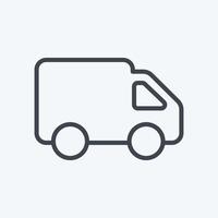 Icon Toy Truck - Line Style - Simple illustration vector