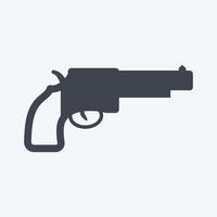 Icon Revolver - Glyph Style - Simple illustration, Good for Prints , Announcements, Etc vector