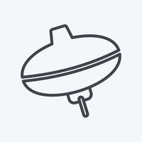 Icon Spinning Top - Line Style - Simple illustration vector