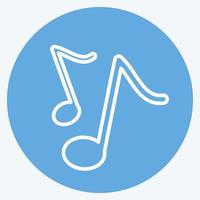 Icon Musical Note I - Blue Eyes Style - Simple illustration, Good for Prints , Announcements, Etc vector