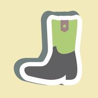 Sticker Cowboy Boot Simple illustration, Good for Prints , Announcements, Etc vector