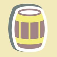 Sticker Barrel Simple illustration, Good for Prints , Announcements, Etc vector