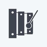 Icon Xylophone - Glyph Style - Simple illustration, Good for Prints , Announcements, Etc vector