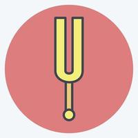 Icon Musical Fork - Color Mate Style - Simple illustration, Good for Prints , Announcements, Etc vector