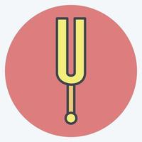 Icon Musical Fork - Color Mate Style - Simple illustration, Good for Prints , Announcements, Etc vector