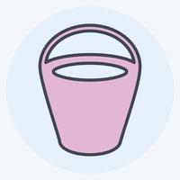 Icon Sand bucket - Color Mate Style - Simple illustration vector