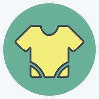 Icon Baby Shirt - Color Mate Style - Simple illustration vector