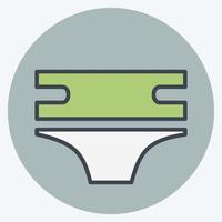 Icon Diaper 2 - Color Mate Style - Simple illustration vector