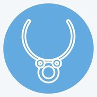 Icon Neckalce - Blue Eyes Style - simple illustration, good for prints , announcements, etc vector