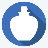 icon perfume 1 - estilo de sombra larga - ilustración simple, bueno para impresiones, anuncios, etc. vector