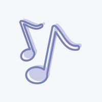 Icon Musical Note I - Two Tone Style - Simple illustration, Good for Prints , Announcements, Etc vector