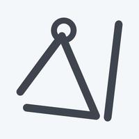 triángulo de icono - estilo de glifo - ilustración simple, bueno para impresiones, anuncios, etc. vector