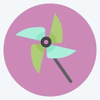 Icon Toy Fan - Flat Style - Simple illustration vector