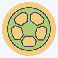 icono de fútbol - estilo de color mate - ilustración simple vector