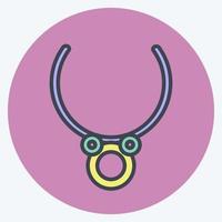 Icon Neckalce - Color Mate Style - simple illustration, good for prints , announcements, etc vector