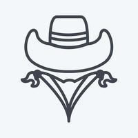 icono bandido - estilo de línea - ilustración simple, bueno para impresiones, anuncios, etc. vector