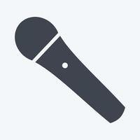 Icon Wireless Microphone - Glyph Style - Simple illustration, Good for Prints , Announcements, Etc vector