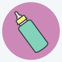 Icon Milk Bottle 1 - Color Mate Style - Simple illustration vector