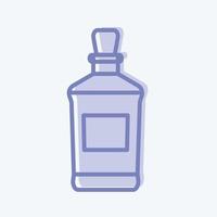 Icon Whiskey - Two Tone Style - Simple illustration, Good for Prints , Announcements, Etc vector