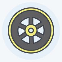 Icon Wheel - Color Mate Style - Simple illustration, Good for Prints , Announcements, Etc vector