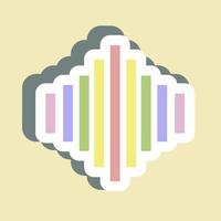 Sticker Music Indicator I - Simple illustration, Good for Prints , Announcements, Etc vector