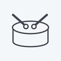 Icon Snare Drum - Line Style - Simple illustration, Good for Prints , Announcements, Etc vector