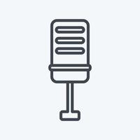 Icon Table Mic - Line Style - Simple illustration, Good for Prints , Announcements, Etc vector
