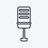 Icon Table Mic - Line Style - Simple illustration, Good for Prints , Announcements, Etc vector