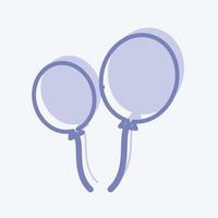 Globos de icono - estilo de dos tonos - ilustración simple vector