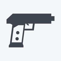 Icon Toy Gun - Glyph Style - Simple illustration vector