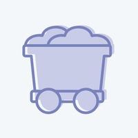 Icon Trolley - Two Tone Style - Simple illustration, Good for Prints , Announcements, Etc vector