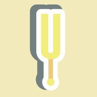 Sticker Musical Fork - Simple illustration, Good for Prints , Announcements, Etc vector