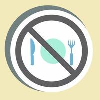 Sticker No Food - Simple illustration vector