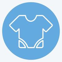 camisa de bebé icono - estilo ojos azules - ilustración simple vector