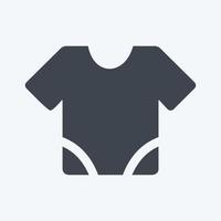 Icon Baby Shirt - Glyph Style - Simple illustration vector