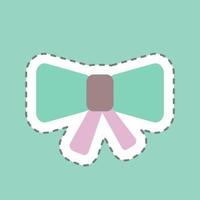 Sticker Ribbon, Line Cut - Simple illustration vector