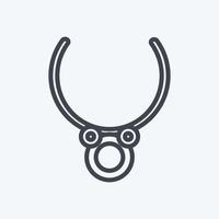 icon neckalce - estilo de línea - ilustración simple, bueno para impresiones, anuncios, etc. vector