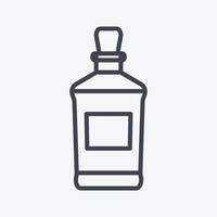 icono de whisky - estilo de línea - ilustración simple, bueno para impresiones, anuncios, etc. vector