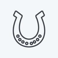 Icon Horse Shoe - Line Style - Simple illustration, Good for Prints , Announcements, Etc vector