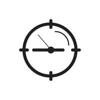 gun clock icon simple pictogram circle time symbol vector