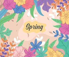 lindo concepto floral de primavera vector