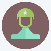 Icon Soldier - Flat Style - Simple illustration vector