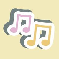 Sticker Music Notes - Simple illustration, Good for Prints , Announcements, Etc vector