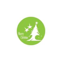 Merry christmas logo vector template