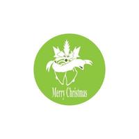 Merry christmas logo vector template