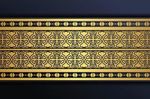 Golden ornamental border design temlate vector