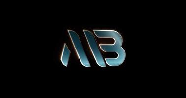 MB animated typography logo, corporate logo video