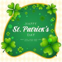 St Patrick Clover Leaves Concept vector